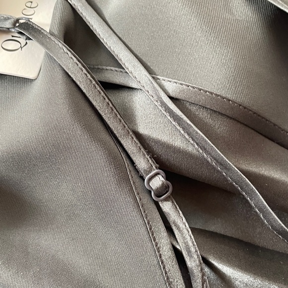 QUINCE SILK MINI SLIP DRESS
***LAVA SMOKE COLOR***
New with tag 
Size small - Picture 5 of 7